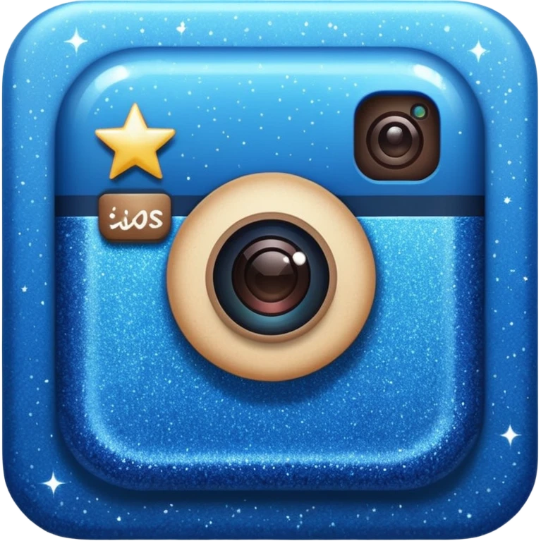 icon instagram em forma de estrela glitter blue emoji