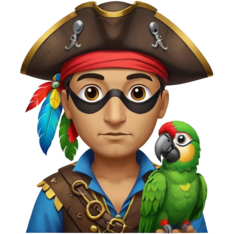 pirate and parrot emoji