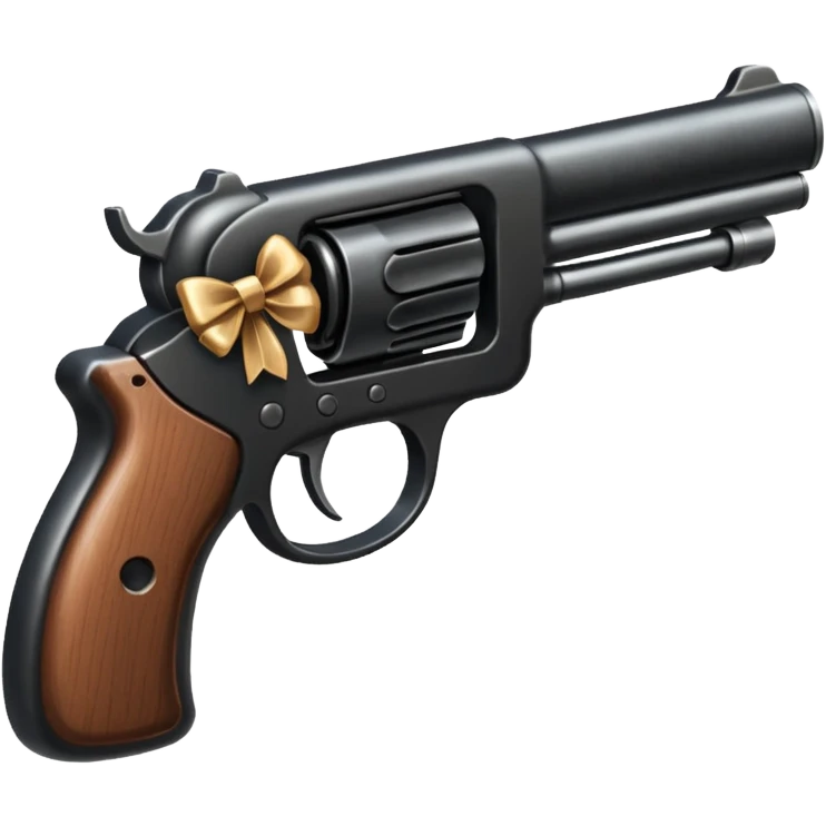 Gun with a bow emoji