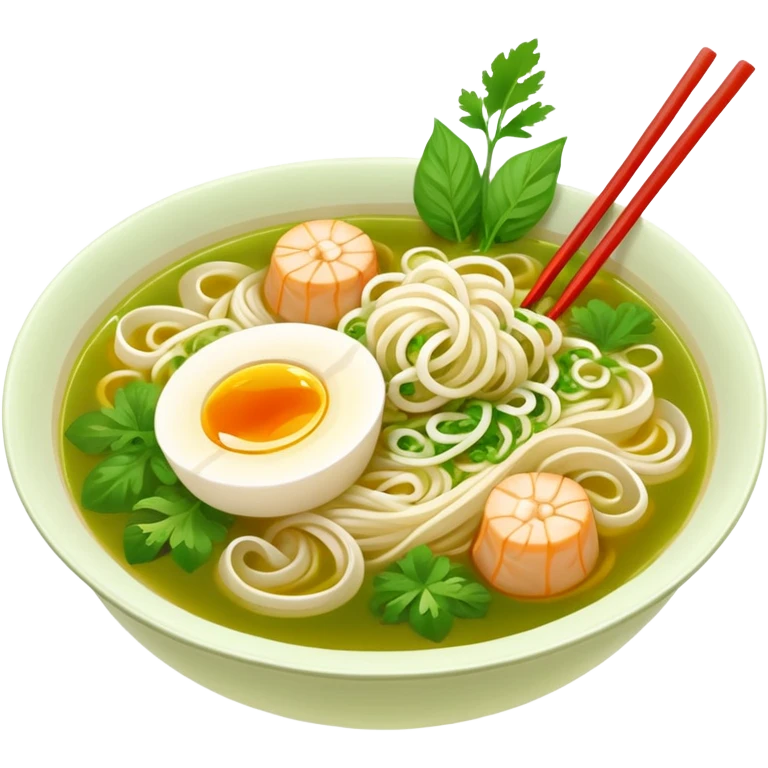 Khmer Noodle Num Banh Jok green broth  emoji