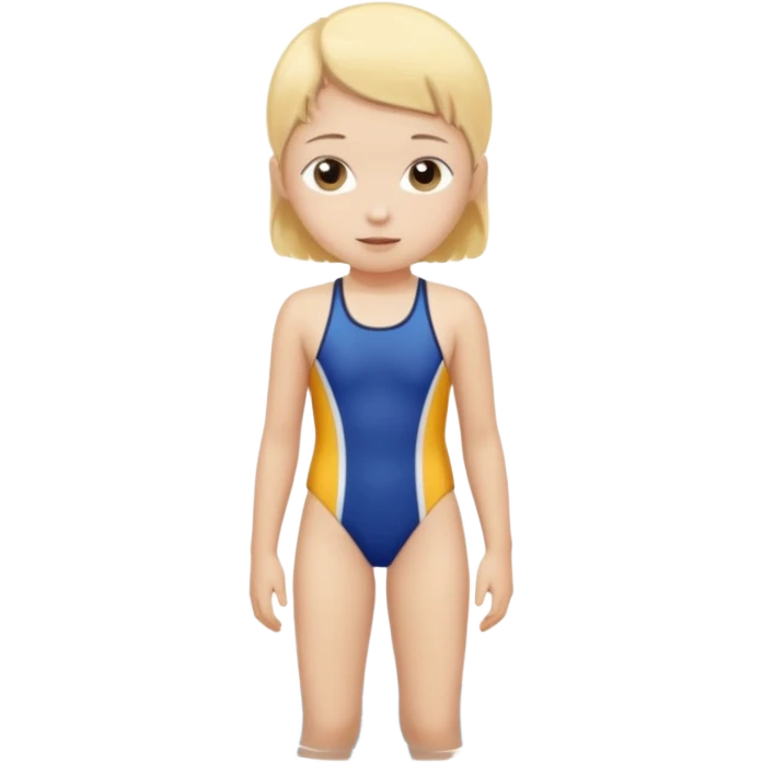 Child swimmer standing  emoji