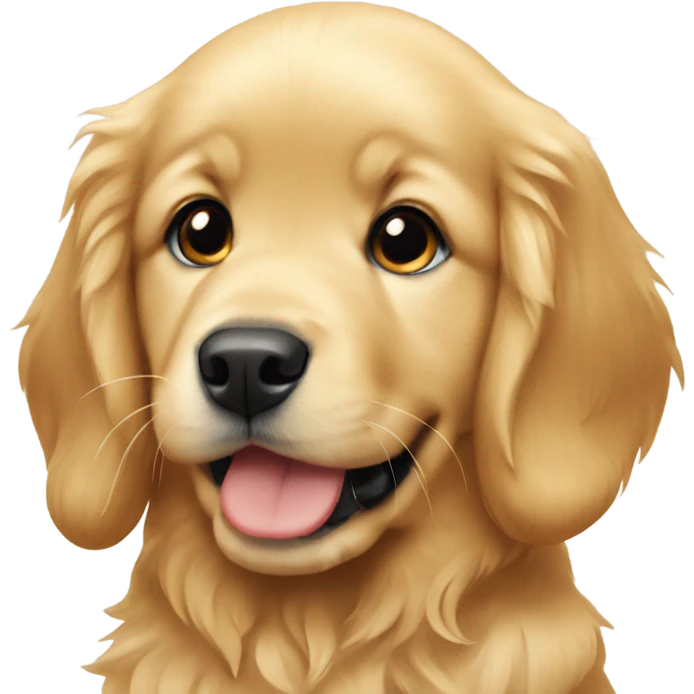 Olympic logo on a golden retriever puppy emoji