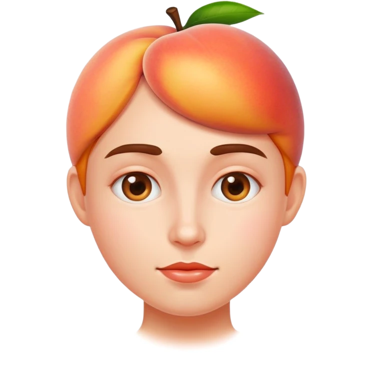 person eating a peach emoji