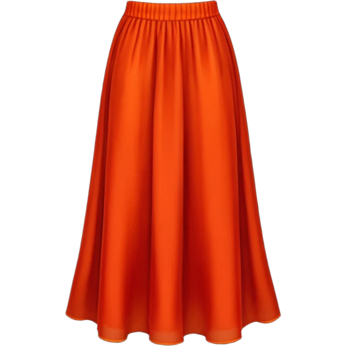 Long red black orange skirt emoji