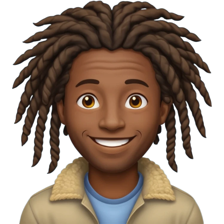 curlie dreadlock hair man emoji