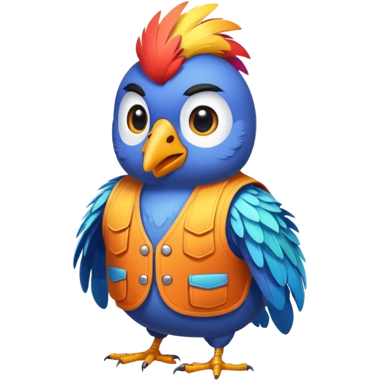 Bird with vest emoji