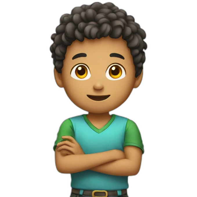a boy playing a game emoji