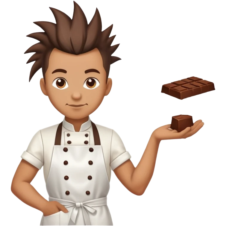 ￼A chocolatier with a Mohawk emoji