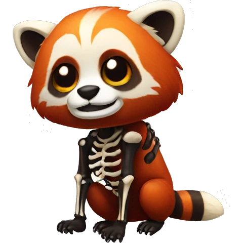 red panda skeleton
 emoji