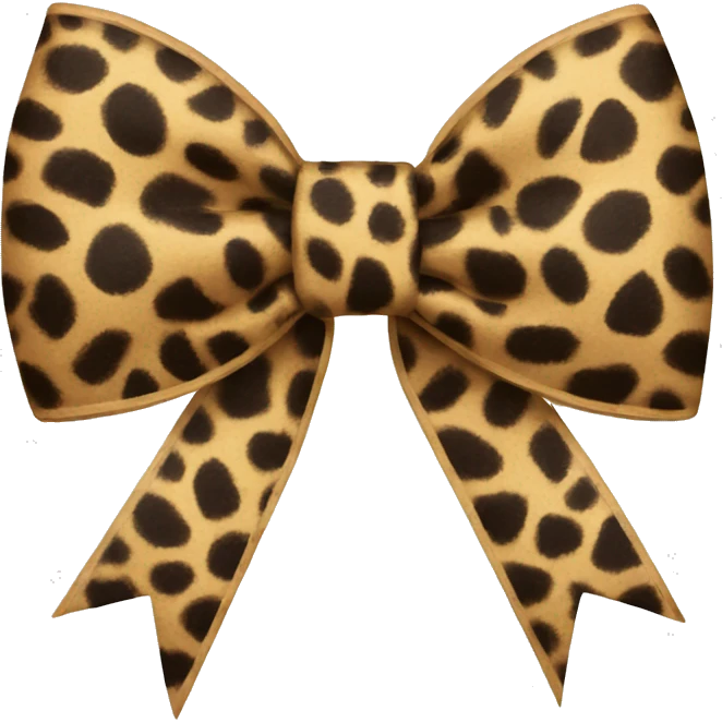 Leopard print bow emoji