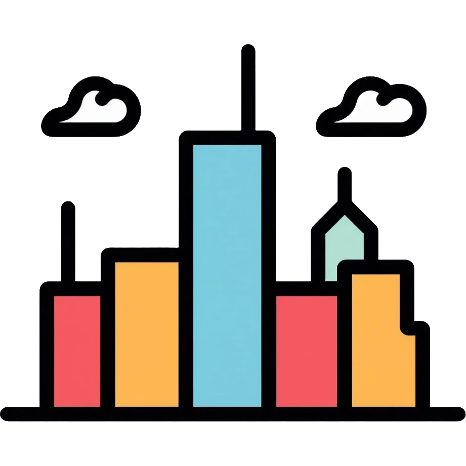 city skyline with buildings emoji