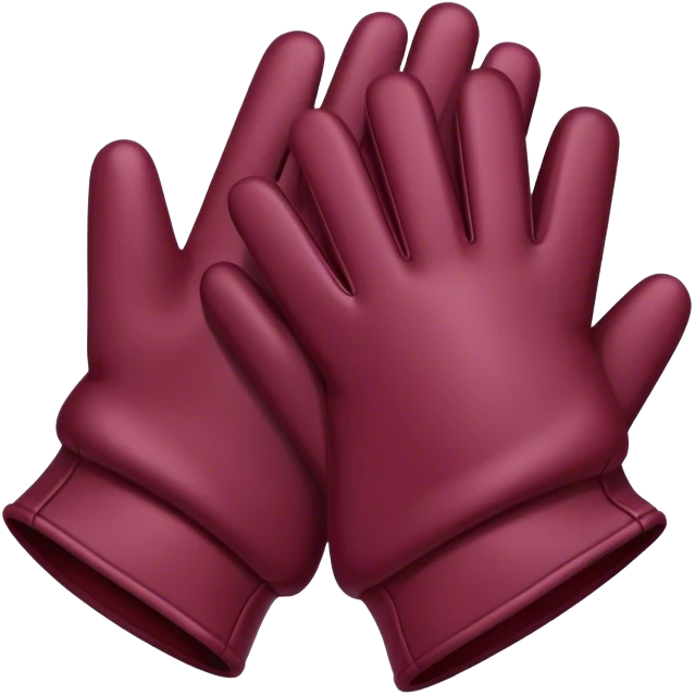 burgundy gloves emoji