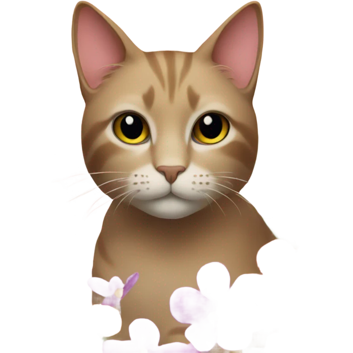 cat with flower  emoji