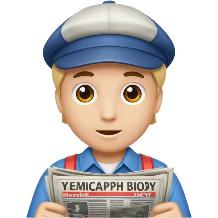 y2k newspaper boy hat emoji
