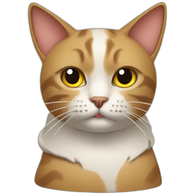 cat with a cone of shame on emoji