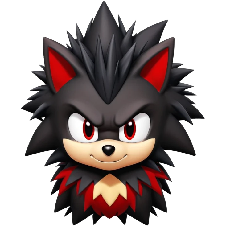 Shadow the hedgehog with black and red fur emoji