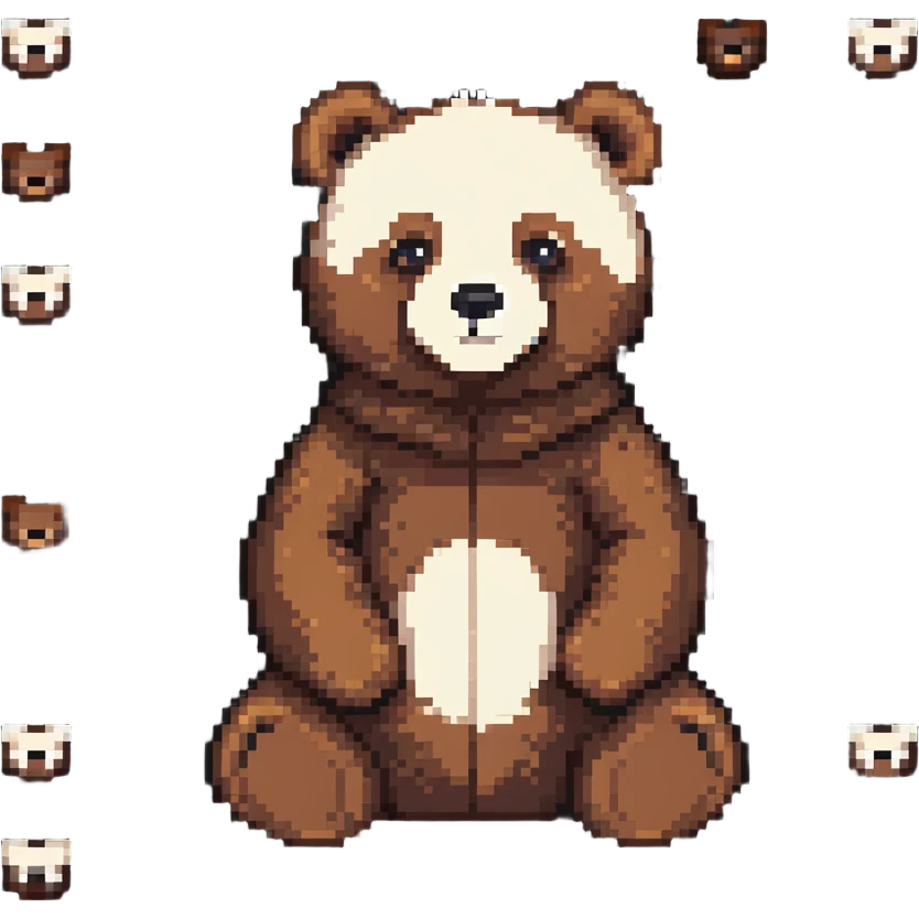 cozy bear in warm browns and creams emoji