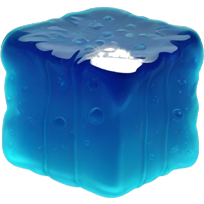 square blue jelly slab on plate emoji