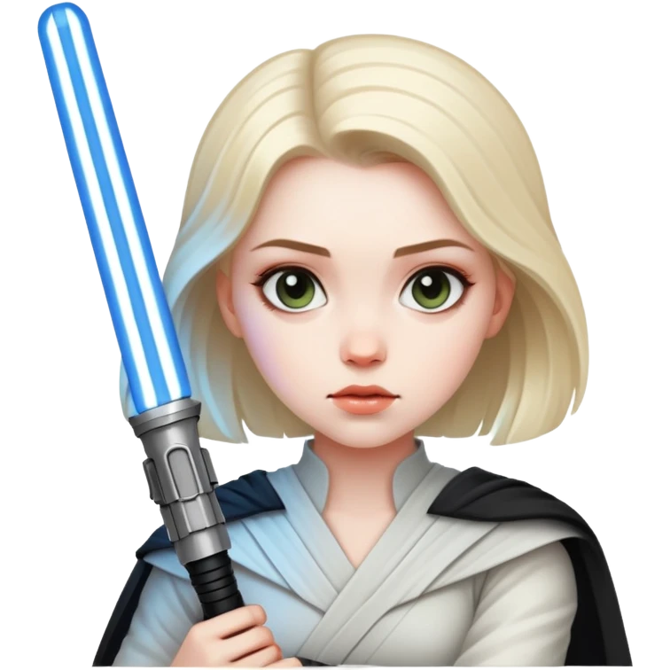 girl with lightsaber emoji