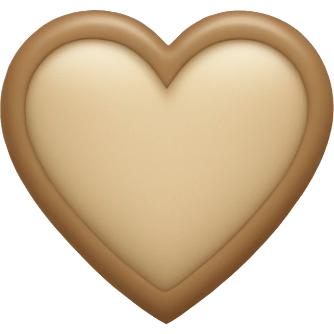 Beige heart emoji