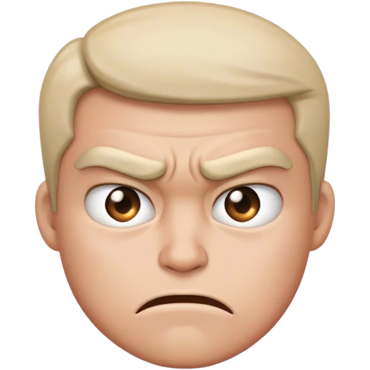 angry shy face emoji