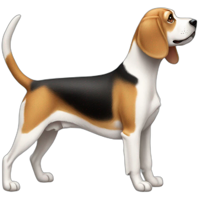 beagle，full body，lateral view emoji