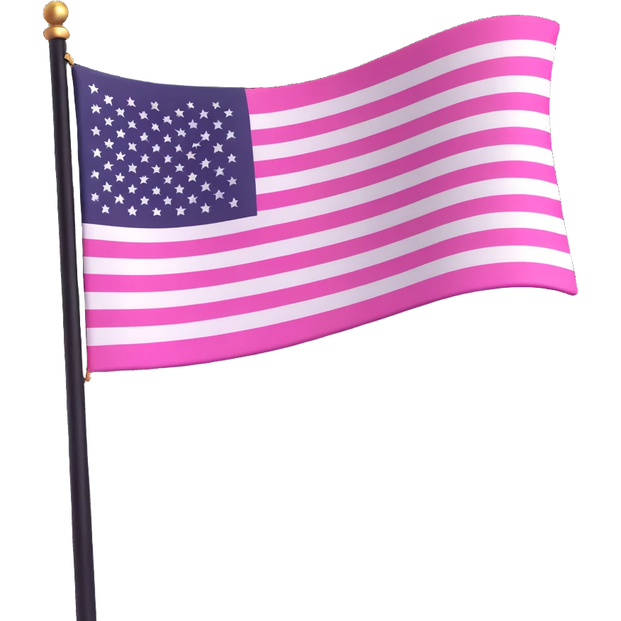 pink American flag emoji