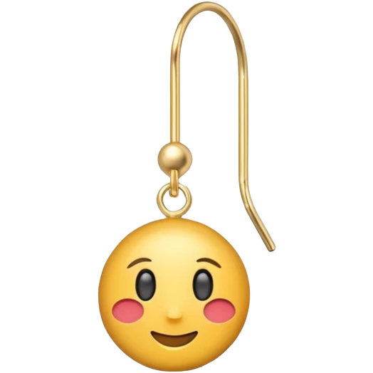 single earring, simple and elegant, modern emoji style emoji