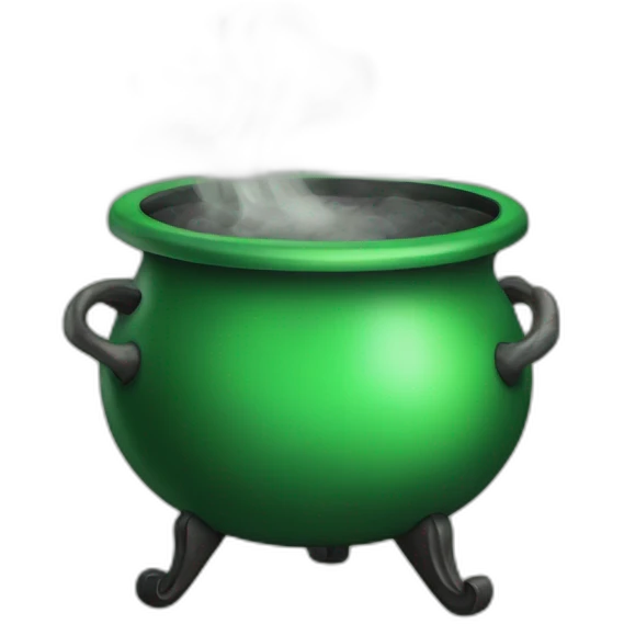 cauldron with smoke green emoji