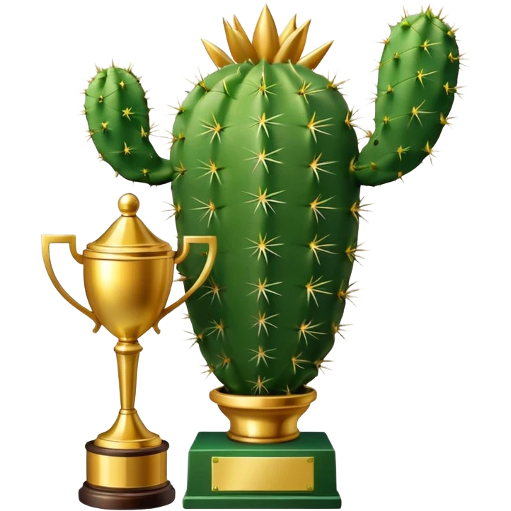 golf trophy cactus emoji