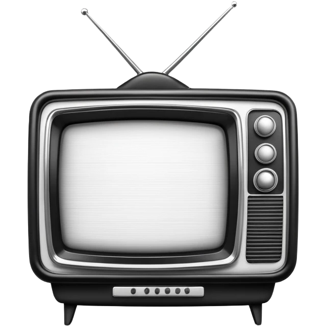 retro TV with static emoji
