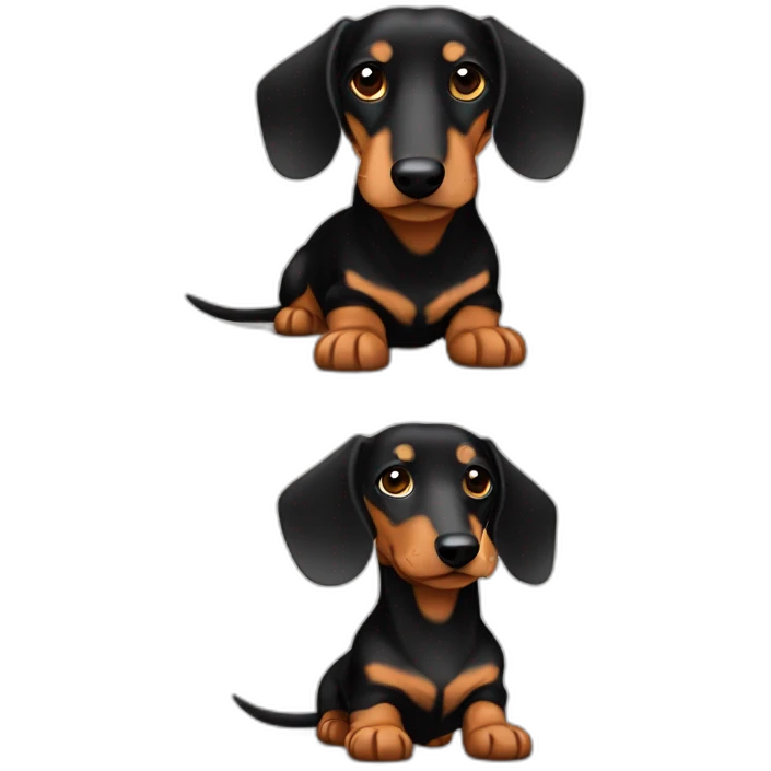 black and tan wire haired dachshund emoji