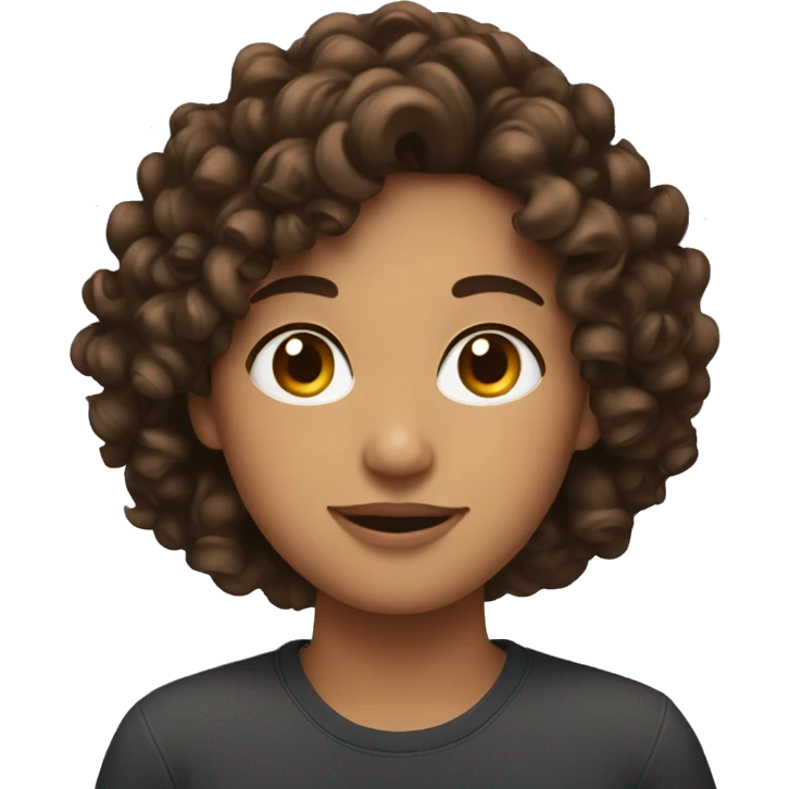 a curly brunette  emoji