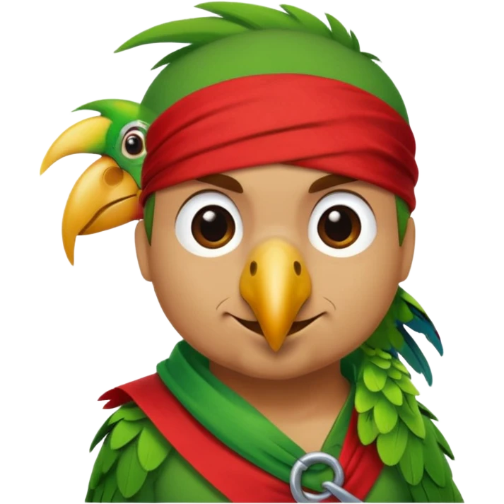 pirate and parrot emoji