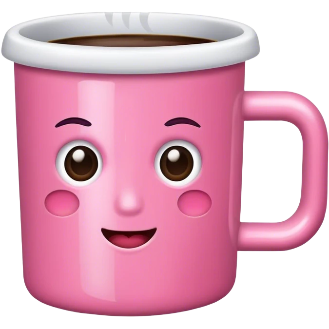 pink coffee mug emoji