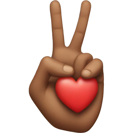 one hand on heart  emoji