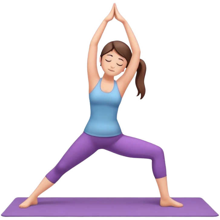 Girl doing yoga emoji
