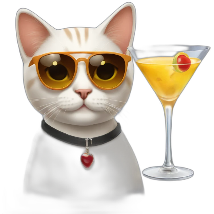 cat-with-sunglasses-and-martini emoji