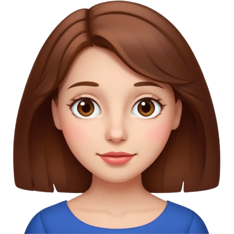 una mujer coqueta pelo castaño emoji