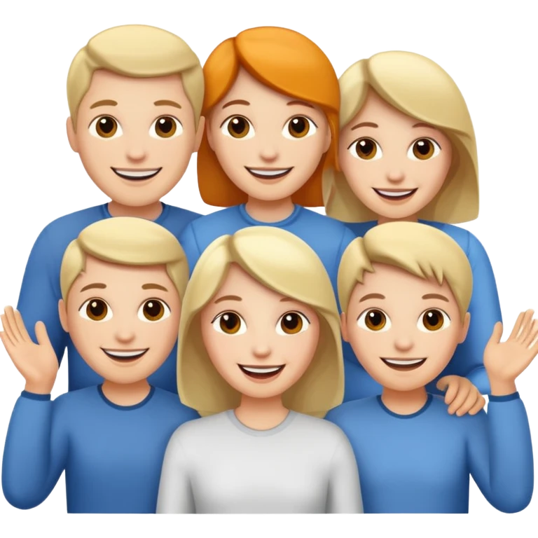 A beautiful crowd of white people emoji