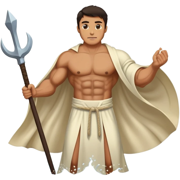 A man splitting the sea emoji