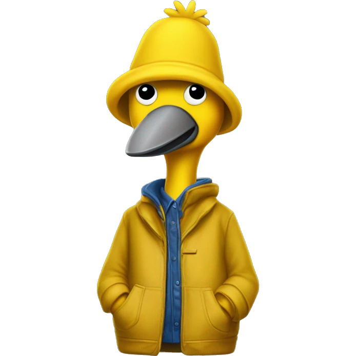 Thug-Life Gangster-style Hood-version of Big Bird:
A tall, bright yellow bird with a gentle personality and curious nature. Big Bird brings warmth and wonder, exploring the world with wide-eyed innocence and a heart of gold. emoji