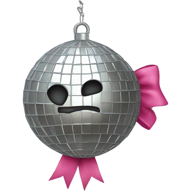 disco ball with a bow emoji