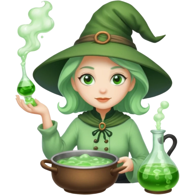 green witch cooking potion emoji
