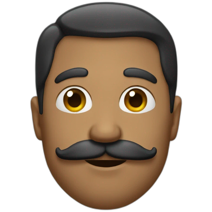 Homme a petite moustache emoji