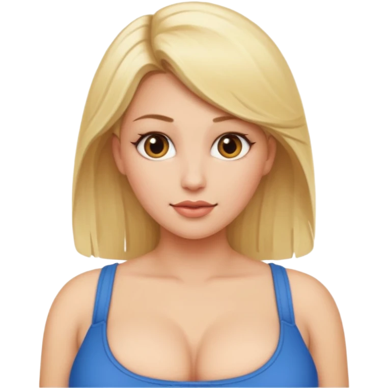sluty blonde big boobs emoji