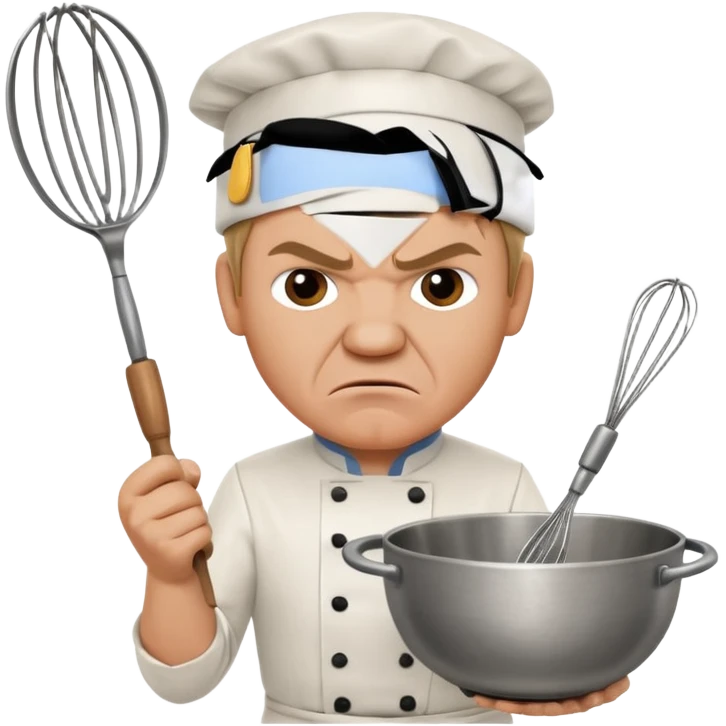 gordon ramsay chef holding whisk and bowl emoji