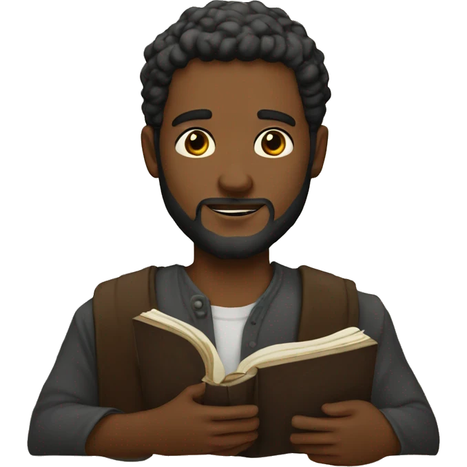 a man with bible  emoji
