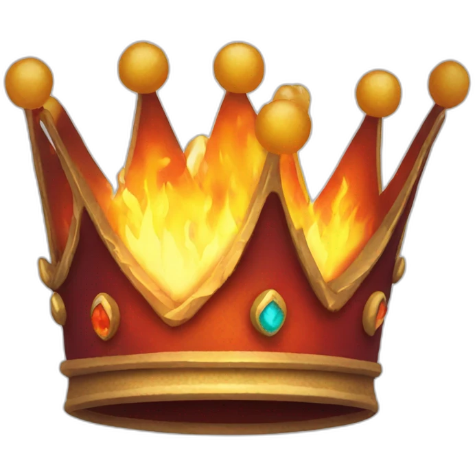 Burning crown emoji