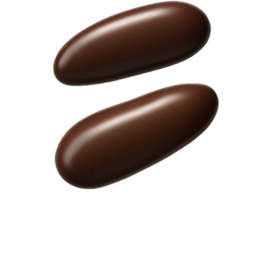 Chocolate and vanilla quenelle on glass plate emoji
